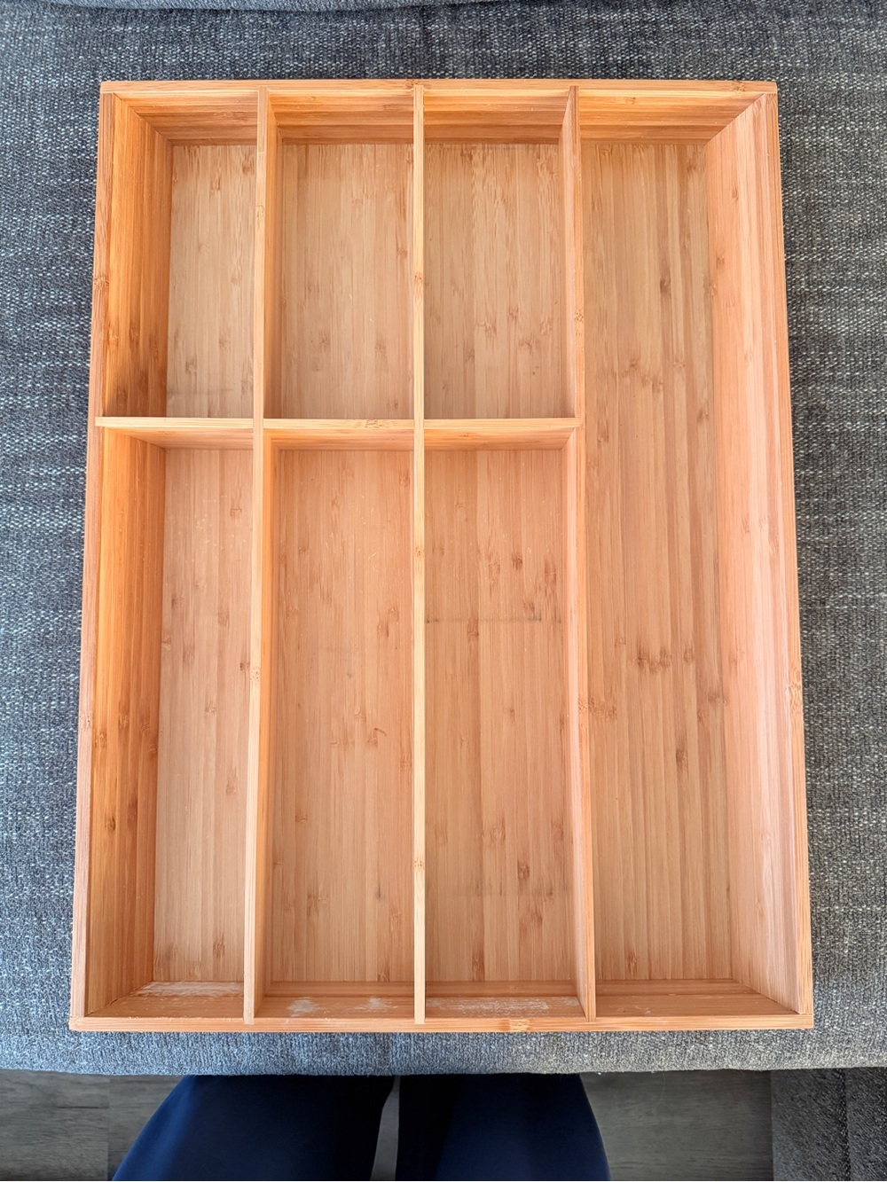 Bamboo Drawer Organizer Tray - Natural Wood Kitchen & Office Storage